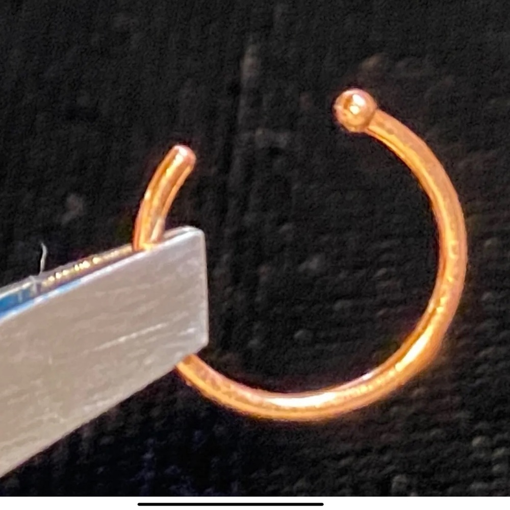 Alluring Body 14k rose gold nose ring hoop
